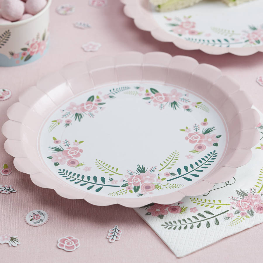 Vintage Floral Plates