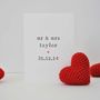 Personalised Mr And Mrs Wedding Or Anniversary Card, thumbnail 4 of 4