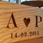 Engraved Solid Oak Block With Heart, thumbnail 4 of 7