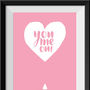 Personalised 'You, Me, Oui' Wedding Day Print, thumbnail 3 of 7