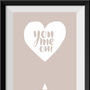 Personalised 'You, Me, Oui' Wedding Day Print, thumbnail 1 of 7