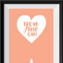 Personalised 'You, Me, Oui' Wedding Day Print, thumbnail 5 of 7