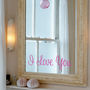 'I Love You' Mirror Sticker, thumbnail 2 of 4