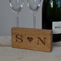Engraved Solid Oak Block With Heart, thumbnail 2 of 7