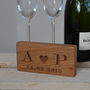 Engraved Solid Oak Block With Heart, thumbnail 3 of 7