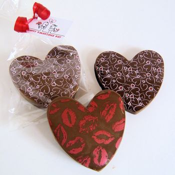 Chocolate Hearts With Hearts And Kisses, 2 of 4