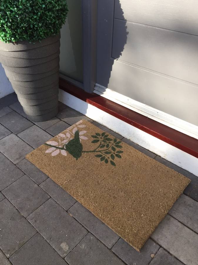 belgravia bird and branch coir doormat by garden selections