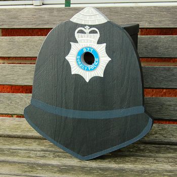 Personalised Police Helmet Bird Box, 6 of 10
