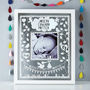 Personalised New Baby Papercut, thumbnail 4 of 4