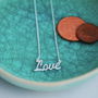 Sterling Silver Love Necklace, thumbnail 4 of 7