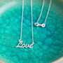 Sterling Silver Love Necklace, thumbnail 2 of 7