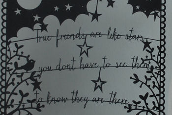 'Friends Are Like Stars' Papercut Picture, 3 of 4