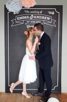 Personalised Chalkboard Party Backdrop, 3 of 5