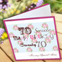 Personalised 70th Birthday Card, thumbnail 2 of 2