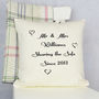 Personalised Mr And Mrs Anniversary Cushion, thumbnail 1 of 2