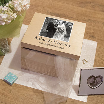 Personalised Wedding Memory Box With Photo, 2 of 3