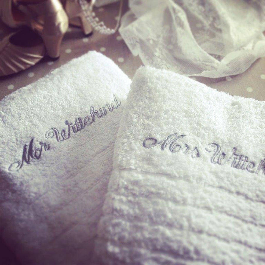 Personalised Luxury Wedding Towels, 1 of 4