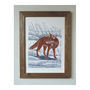 Fox In The Snow Linocut Poster Print, thumbnail 1 of 2