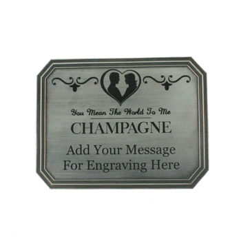 Personalised Champagne With 'Romantic' Pewter Label, 2 of 7