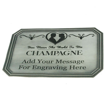 Personalised Champagne With 'Romantic' Pewter Label, 3 of 7