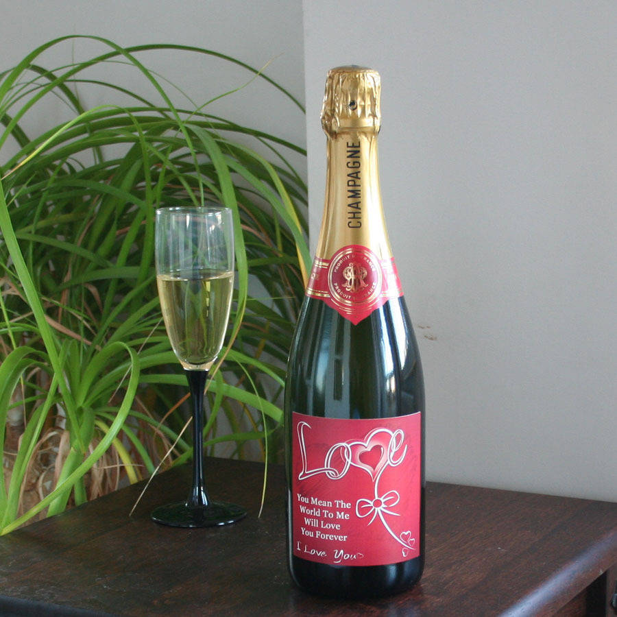 Personalised Champagne Bottle Love Balloon By Giftsonline4u Personalised Champagne Bottle Love Balloon