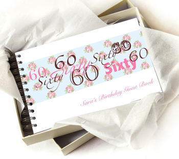 Personalised 60th Birthday Guest Book, 3 of 10