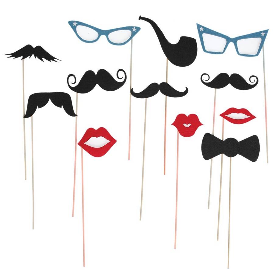 Photo Booth Selfie Party Props By Doodlebugz | Notonthehighstreet.com