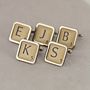 Personalised Letter Tile Cufflinks, thumbnail 4 of 6