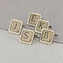 Personalised Letter Tile Cufflinks, thumbnail 3 of 6