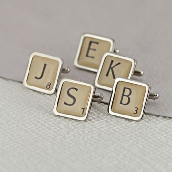 Personalised Letter Tile Cufflinks, 3 of 6