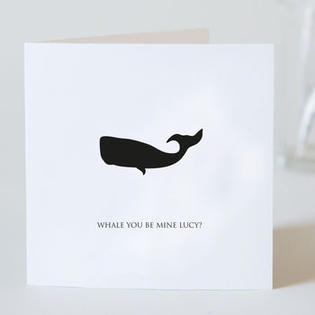 Personalised Whale Valentine's Day Card, 2 of 5