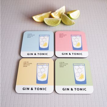 Gin And Tonic Recipe Coaster, 3 of 4
