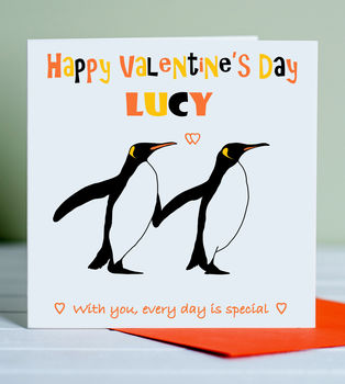 Valentine's Day Card Penguins, 2 of 2