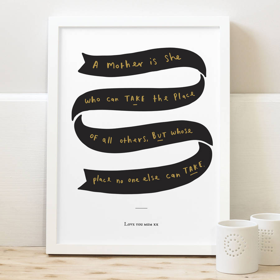 A Mother's Place Print By Old English Company | notonthehighstreet.com