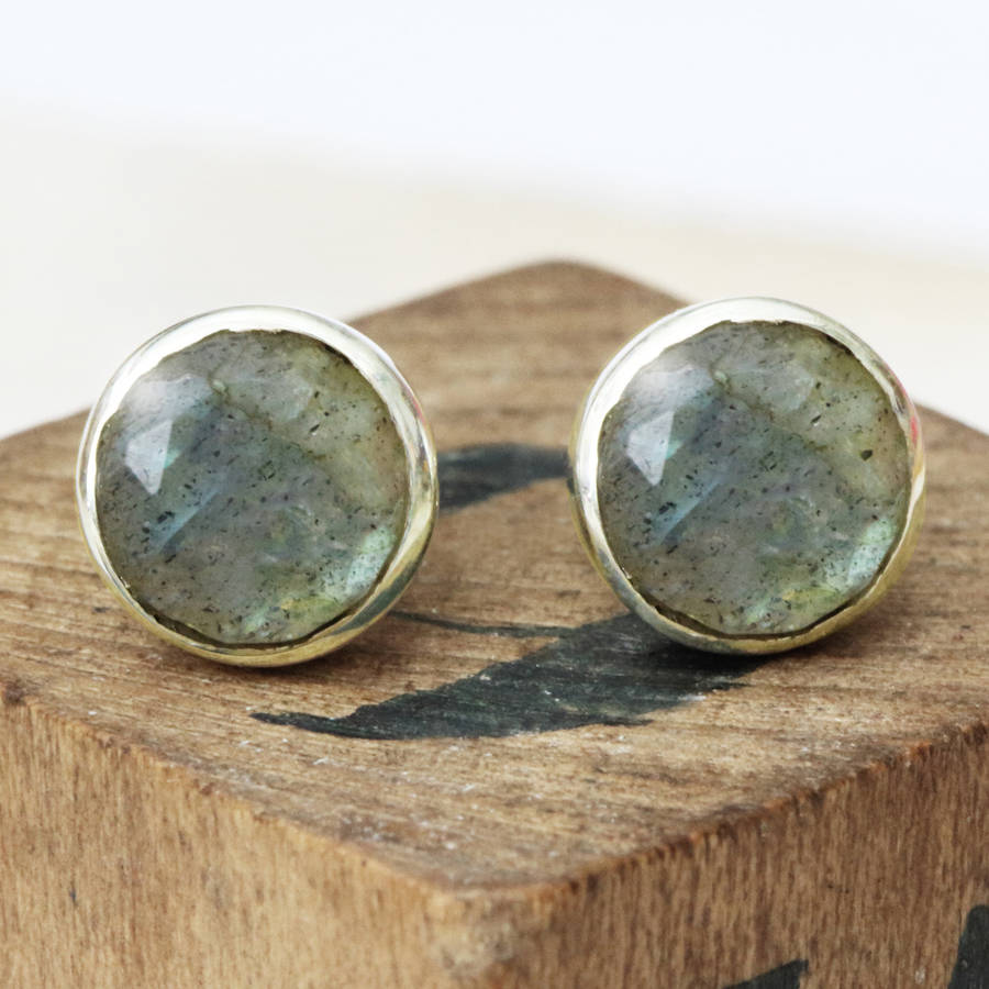 Camille Sterling Silver Stud And Stone Earrings By Bloom Boutique ...