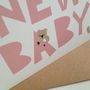 Pink Koala New Baby Card With Sticker, thumbnail 6 of 7