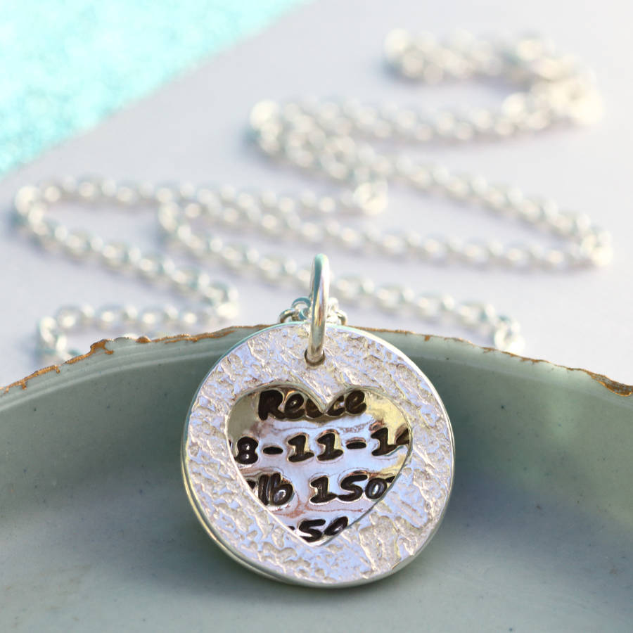 Personalised New Baby Swing Style Locket By Green River Studio