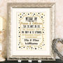 Personalised Wedding And Anniversary Typographic Print, thumbnail 4 of 9
