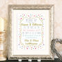 Personalised Wedding And Anniversary Typographic Print, thumbnail 1 of 9