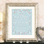 Personalised Wedding And Anniversary Typographic Print, thumbnail 5 of 9