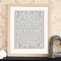 Personalised Wedding And Anniversary Typographic Print, thumbnail 8 of 9
