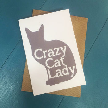 Crazy Cat Lady Greetings Card, 2 of 2