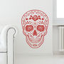 Day Of The Dead Mexican Skull Vinyl Wall Sticker, thumbnail 2 of 6
