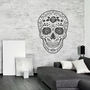 Day Of The Dead Mexican Skull Vinyl Wall Sticker, thumbnail 3 of 6