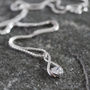 9k Gold Infinity Cubic Zirconia Heart Necklace*, thumbnail 1 of 4