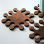 A Set Of Walnut Jigsaw Coasters, thumbnail 2 of 5