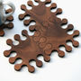 A Set Of Walnut Jigsaw Coasters, thumbnail 4 of 5