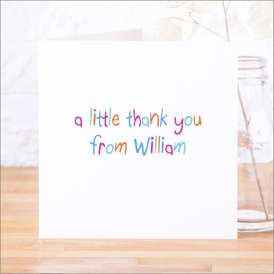 Single Or Pack Of Personalised Thank You Cards D4, 1 of 12