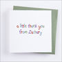 Single Or Pack Of Personalised Thank You Cards D4, thumbnail 2 of 12
