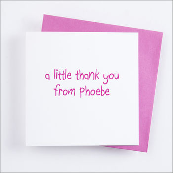 Single Or Pack Of Personalised Thank You Cards D4, 12 of 12